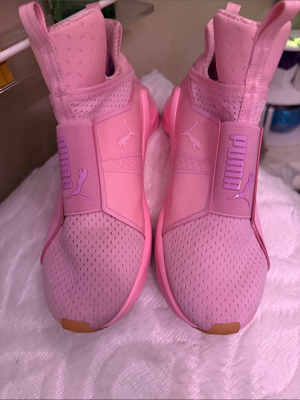 Puma Pink Slip-On Athletic Sneakers